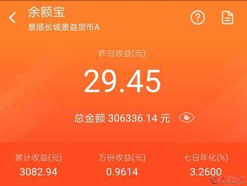 余额宝的利息是多少？