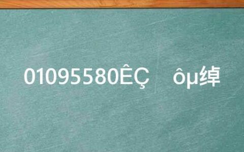 01095580是什么电话？