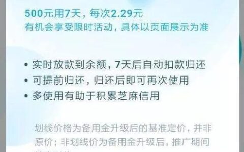 备用金1000人人秒过？揭秘背后真相