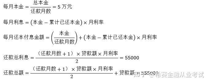 等额本金还款计算公式详解