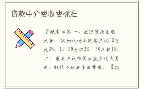 贷款中介费：合理范围与注意事项