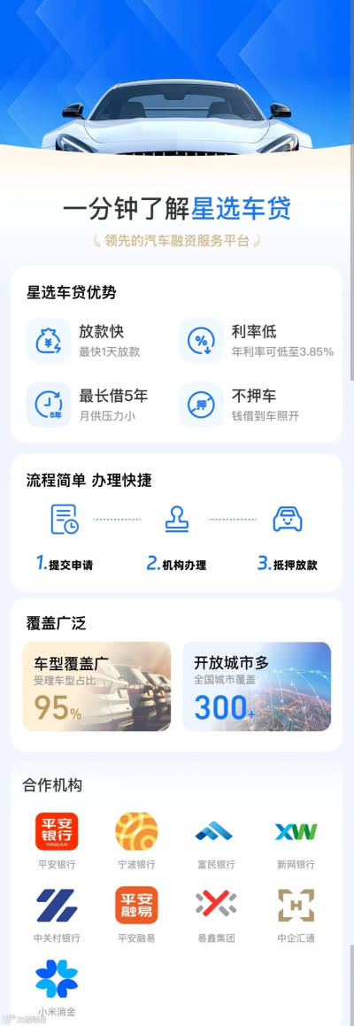 星选车贷利息多少?支付宝车抵贷最低年化3.85%起详解-1 星选车贷利息多少?支付宝车抵贷最低年化3.85%起详解-1