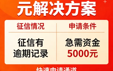 征信烂有逾期急用钱5000？别慌，这几个口子亲测还能下！