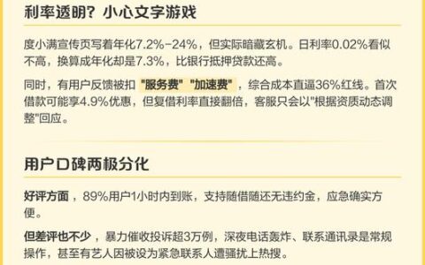度小满借钱靠谱吗？借了会不会被“坑”？