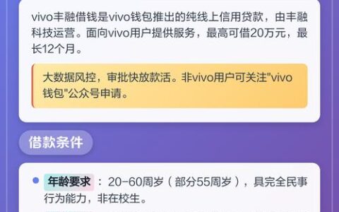 丰融借钱和vivo钱包，谁才是真“救急”神器？别被高额度忽悠了
